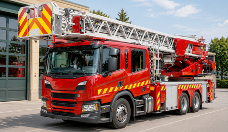 Fire ladder truck