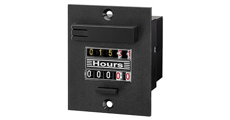 Electromechanical time preset counter: With stepper motor drive – also suitable for short switch-on times. Service counter.