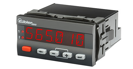 Standard signal controller with min/max values and totalizer: Scalable display with programmable input characteristic. Min/max storage, totalizer / total counter. 2 limits. Control monitoring, touch displays. LED or multicolor display process controllers