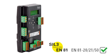 Realization of elevator and safety functions with intelligent safety gear management