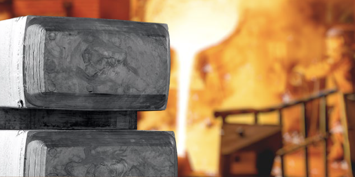 Platten- und Barrenguss – Kontrolle des Füllstands der 
Gießgrube mit höchster Linearität bis ±0,3 mm