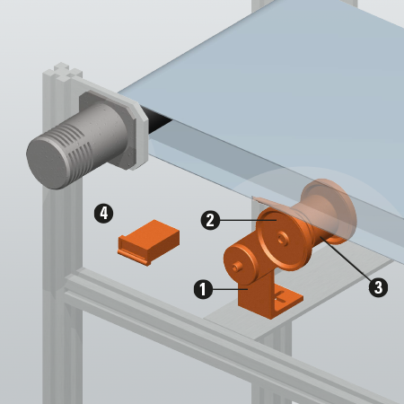 Speed measurement conveyor belt